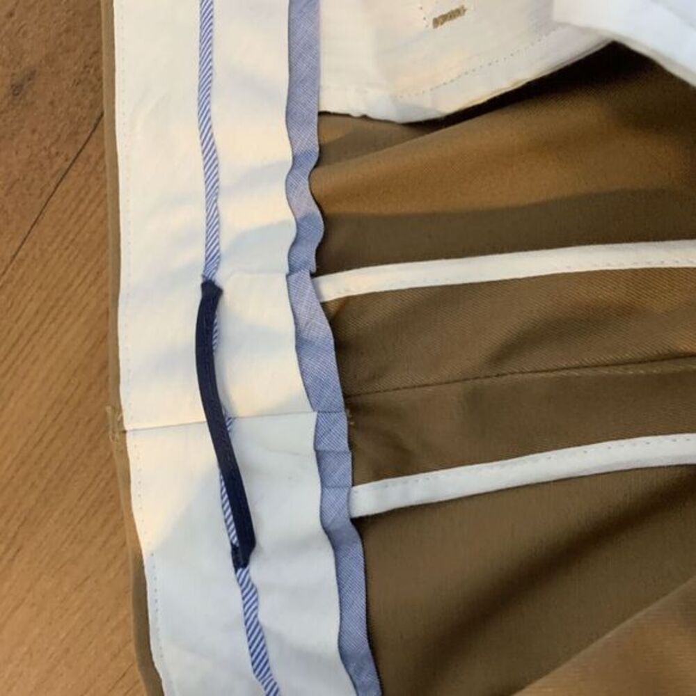 Lands' End Men's Traditional Fit Cotton Dress Pants Lt Brown Khaki 42x30.5 - Picture 8 of 11